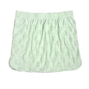 Disney Mickey Mouse Embossed Cotton Terrycloth Pull On Teal Green Skirt Medium